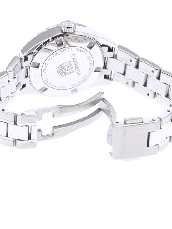 TAG HEUER Carrera WV1414 Date Black Dial Quartz Ladies Watch_940009 main image 6